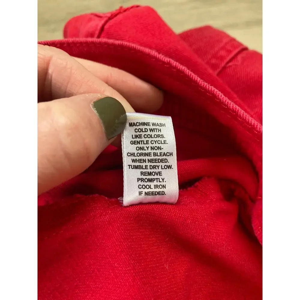 Cato Girls Red Denim Jacket, Size XL